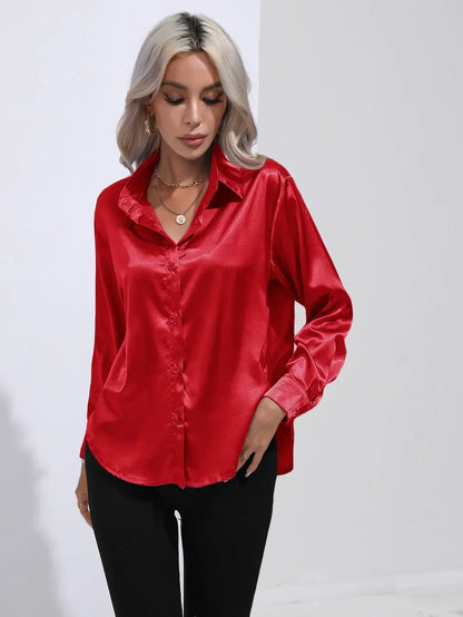 Isotta - Satijnen Blouse