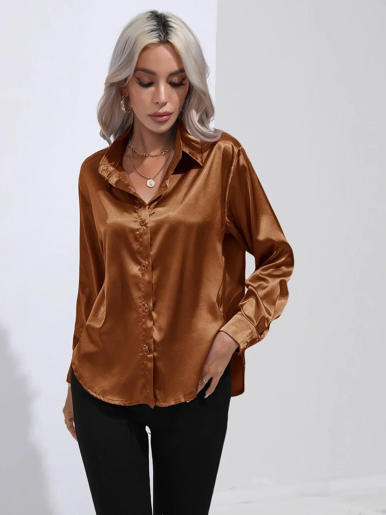 Isotta - Satijnen Blouse