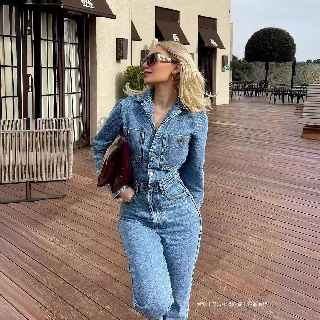Fayenne - Denim Jumpsuit voor Dames