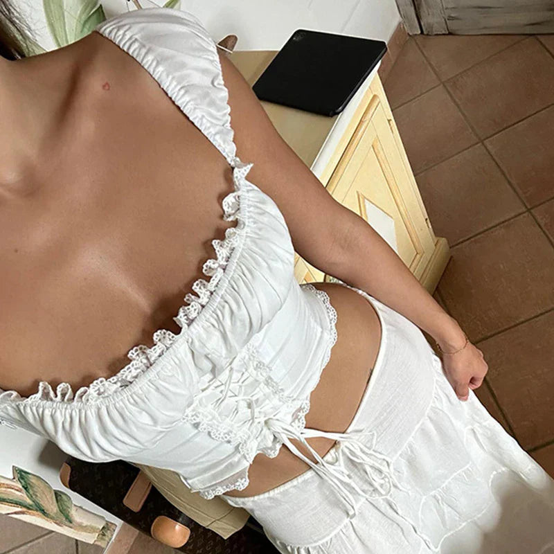Gwendalyne - Romantische Kanten Korset Top