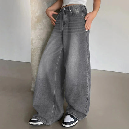 Baggy Wide Leg Jeans Voor Dames