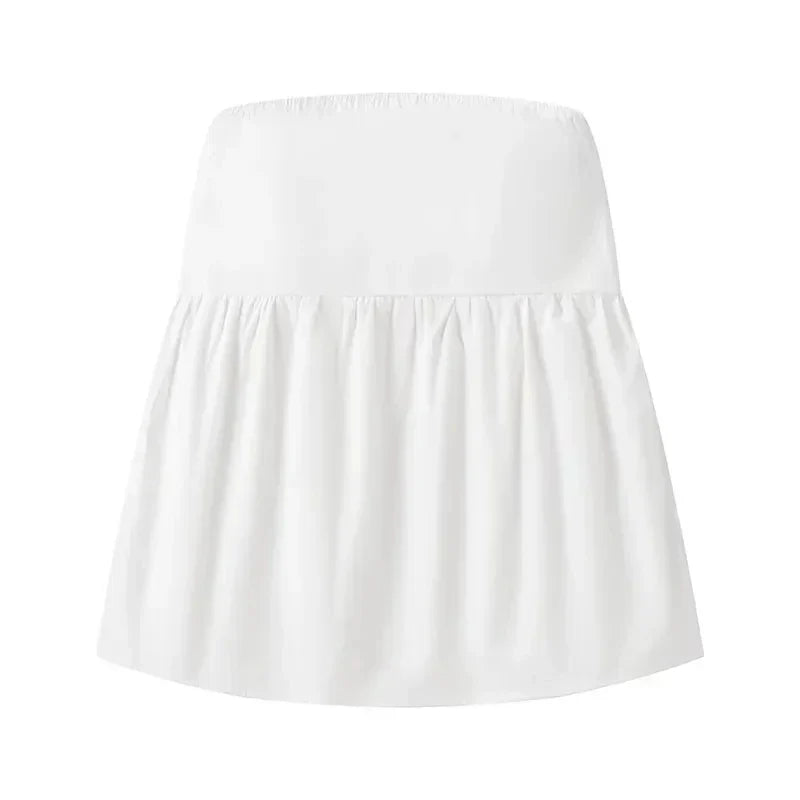 Gine - Trendy Strapless Off-Shoulder Top