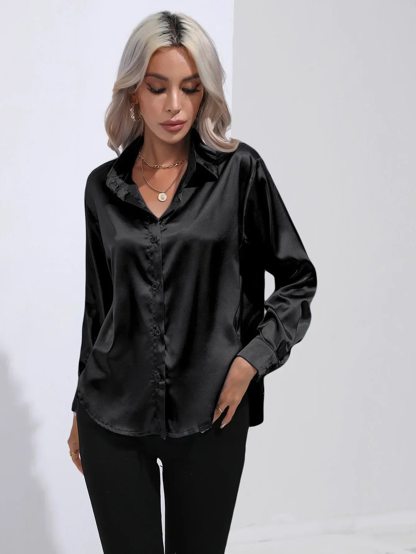 Isotta - Satijnen Blouse