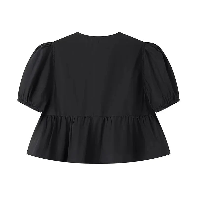 Lisse - Casual Crop Top van Comfortabele Katoenmix