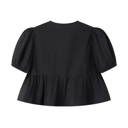 Lisse - Casual Crop Top van Comfortabele Katoenmix
