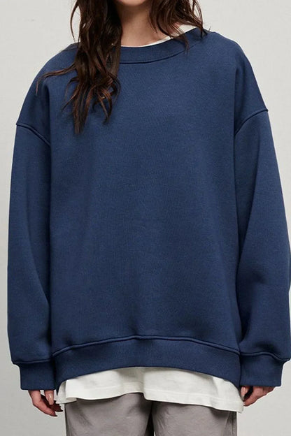 Dames Oversized Sweatshirt – Katoen, Casual met Ronde Hals voor Comfortabele Dagelijkse Outfits