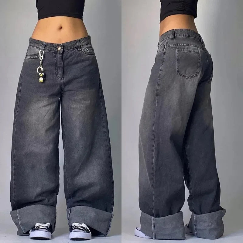 Isandro - Unisex Retro Baggy Cargo Jeans