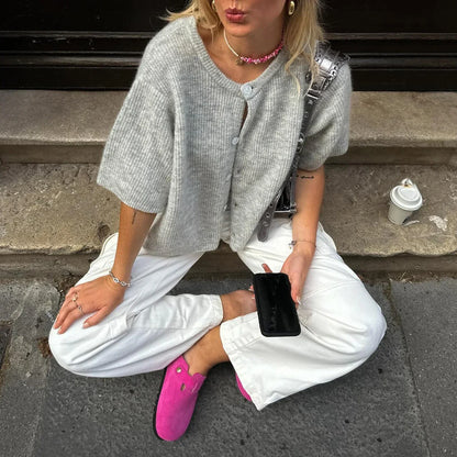 Yara - Streetwear Vest met Korte Mouwen