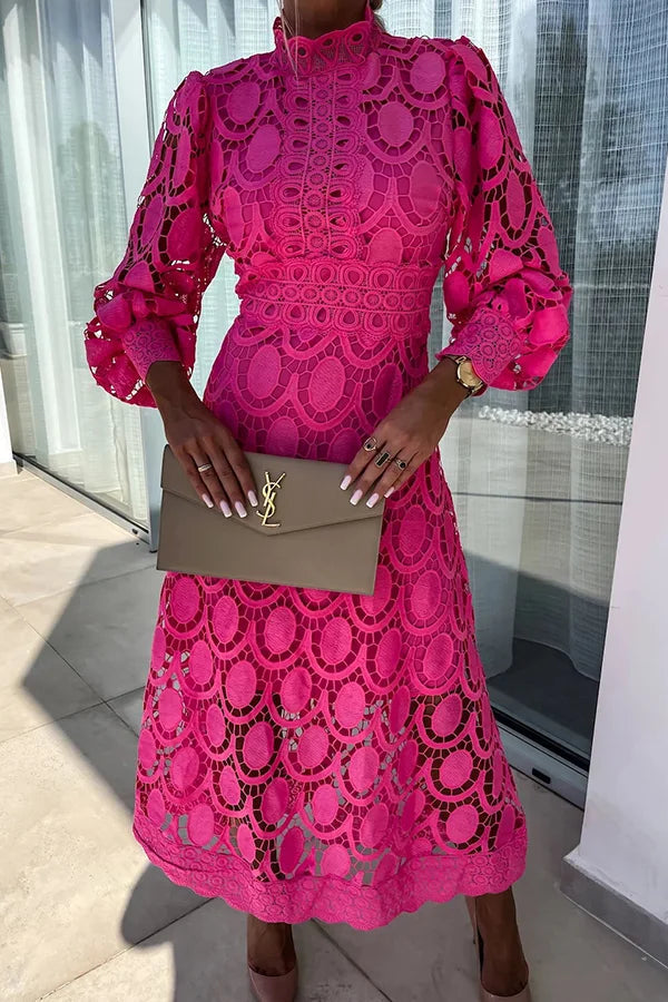 Seraphina – Elegante Kanten Midi-Jurk | Tijdloos, Verfijnd & Stijlvol