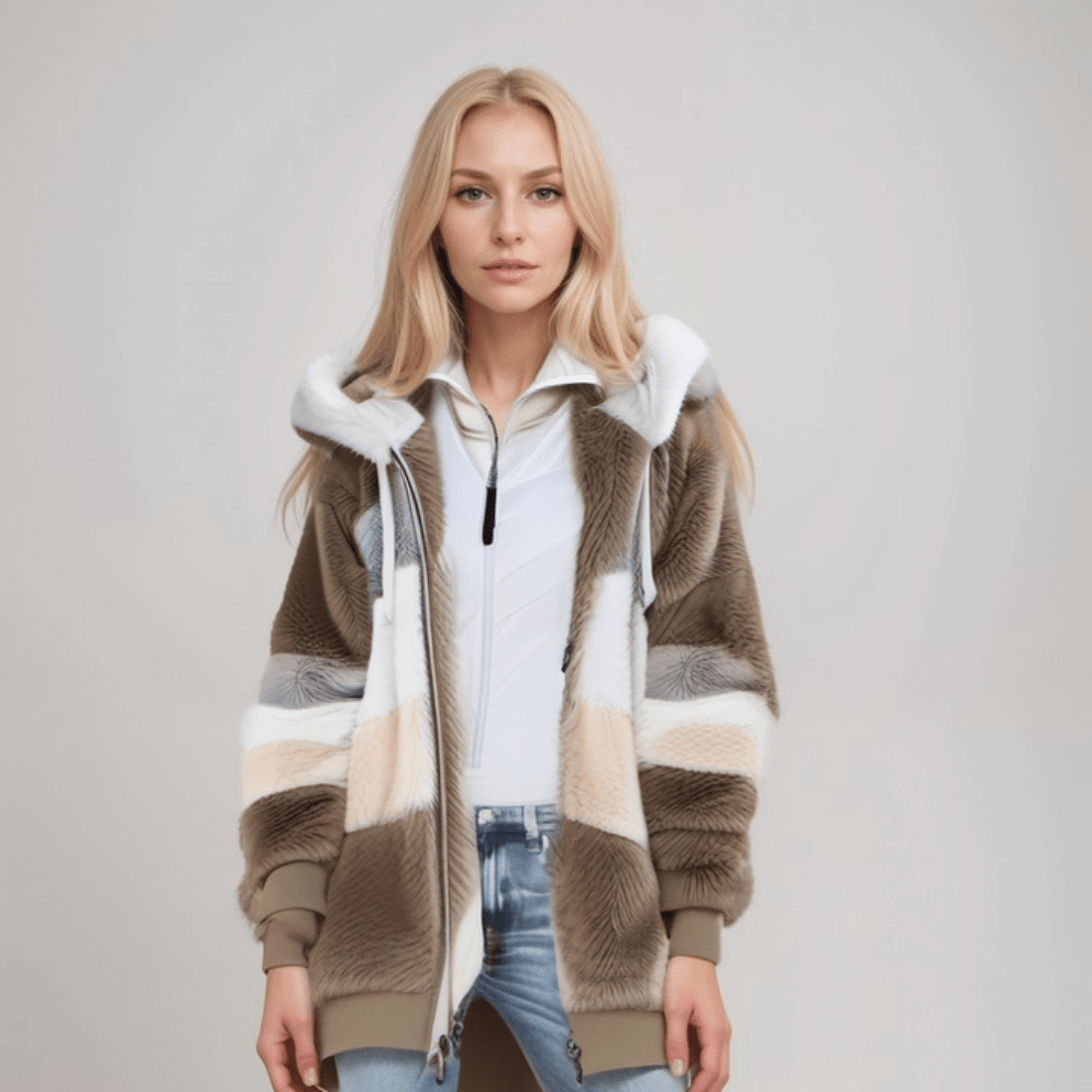 Dames Hoodie met Rits – Fleece Capuchonvest, Casual voor Dagelijks Gebruik