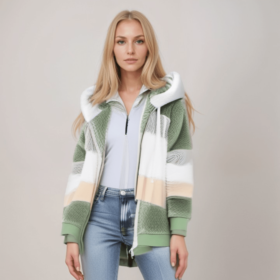 Dames Hoodie met Rits – Fleece Capuchonvest, Casual voor Dagelijks Gebruik