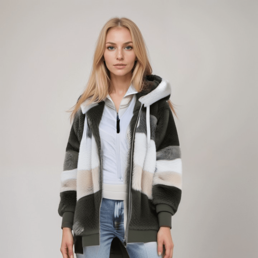 Dames Hoodie met Rits – Fleece Capuchonvest, Casual voor Dagelijks Gebruik