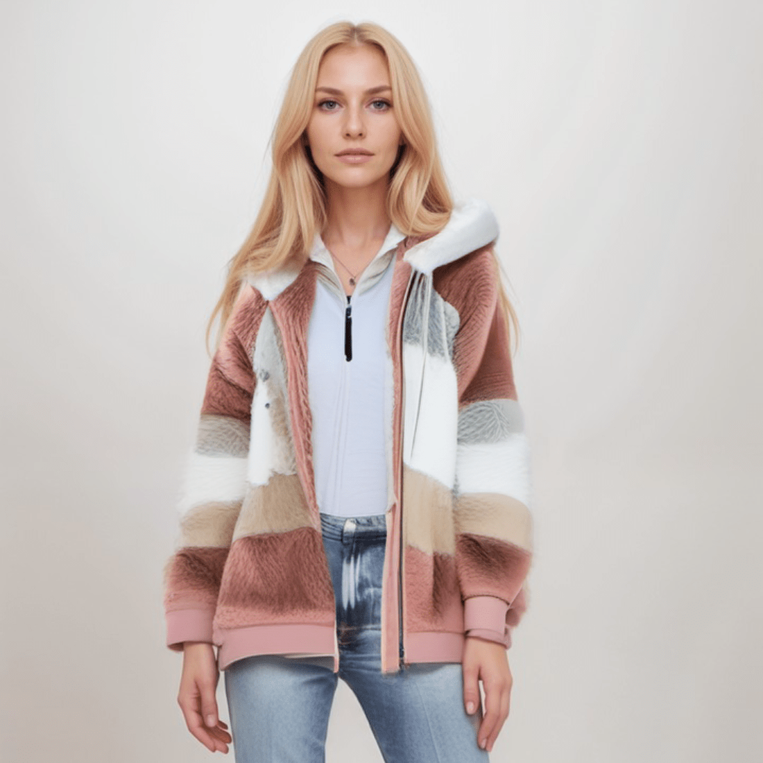 Dames Hoodie met Rits – Fleece Capuchonvest, Casual voor Dagelijks Gebruik