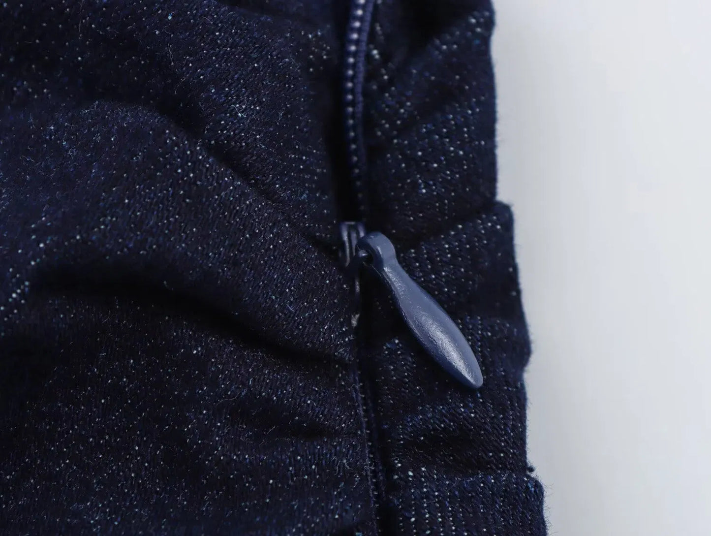 Fleur - Slank Denim Mouwloos Mini Jurkje