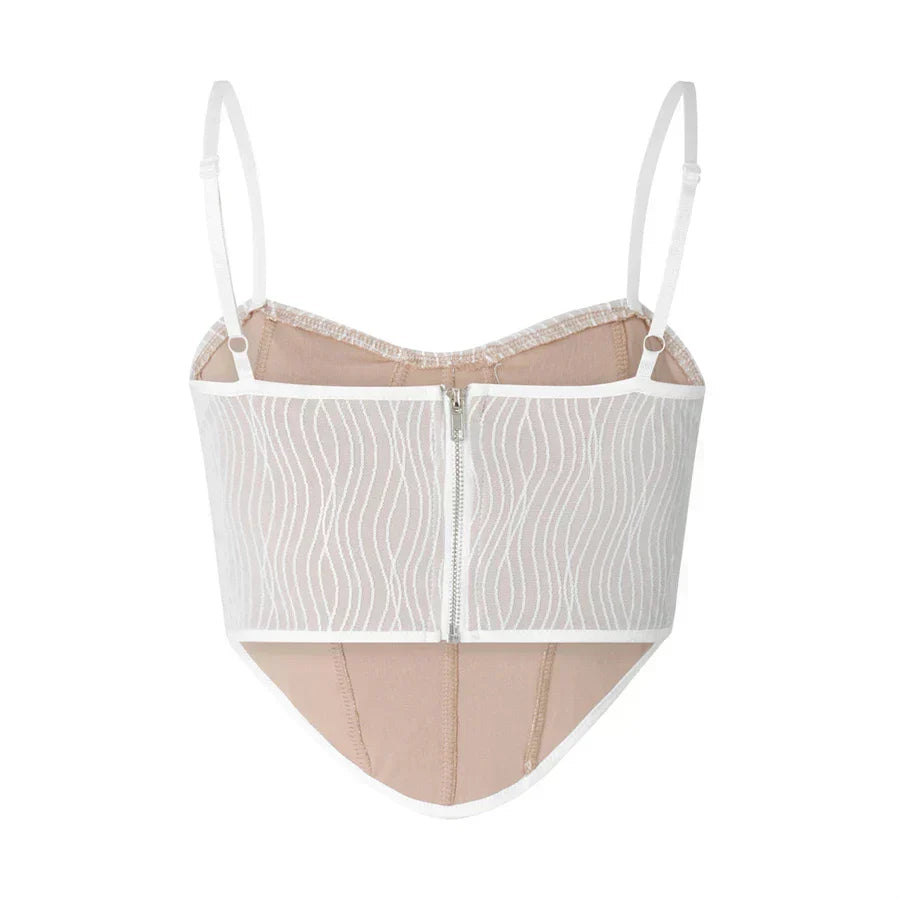 Helivienne - Zachte Mesh Cropped Korset