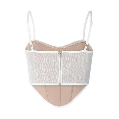 Helivienne - Zachte Mesh Cropped Korset
