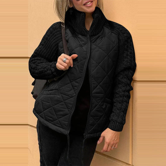 ❄️Winter Chic❄️ Gebreide Patchwork Puffy Jacket