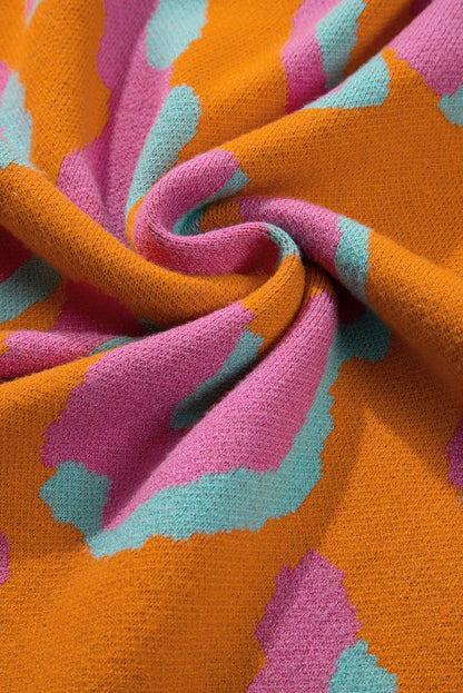 Elouise - Oranje Leopard Pullover