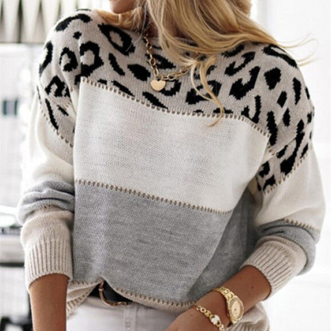 Yara™ - Leopard Print Pullover met Stijl