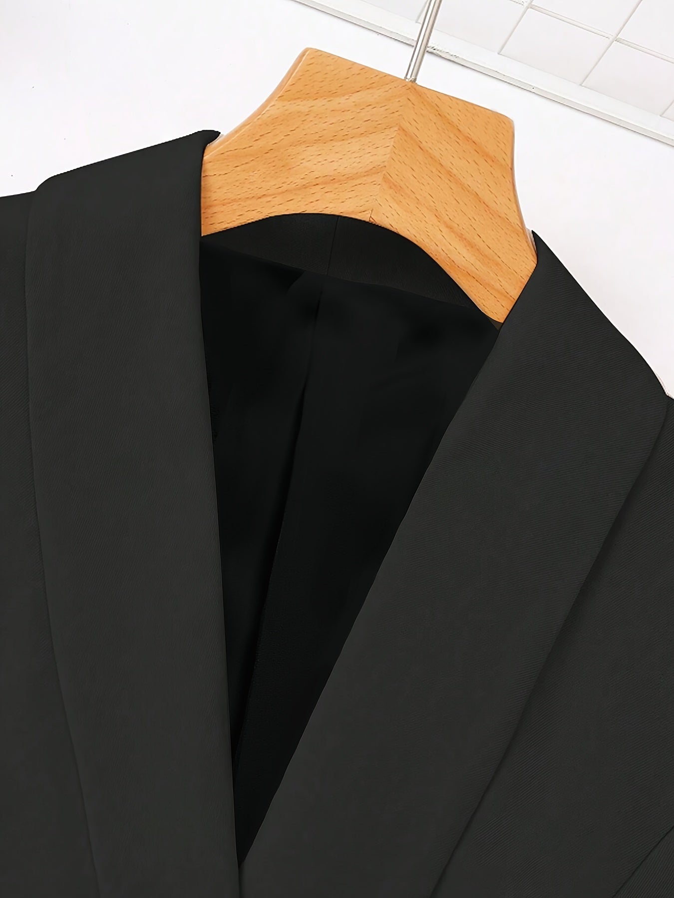 Gisla - Elegante Effen Kleur Tweedelige Blazer Set