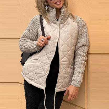 ❄️Winter Chic❄️ Gebreide Patchwork Puffy Jacket