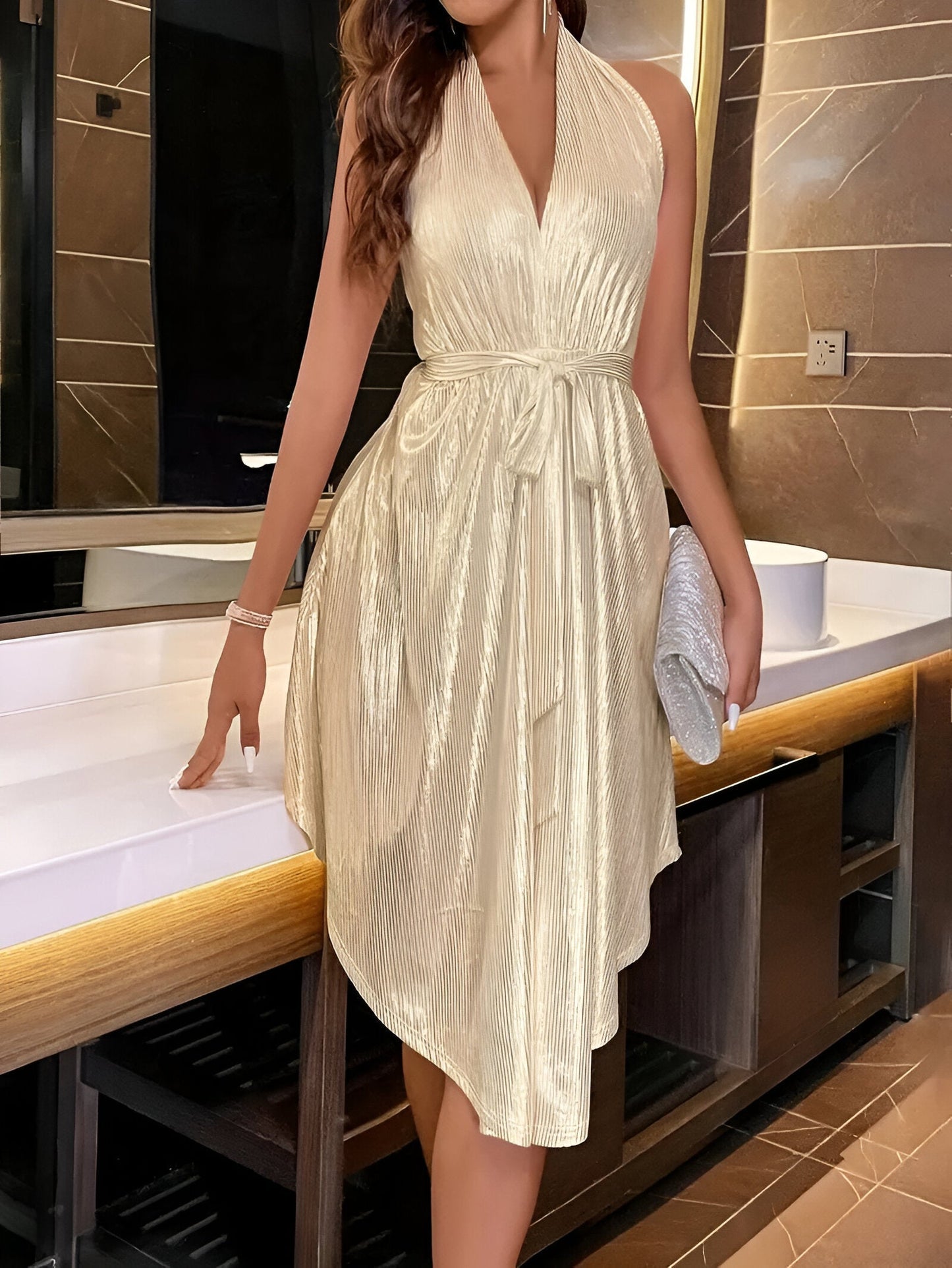 Clarinda - Blousejurk met V-hals