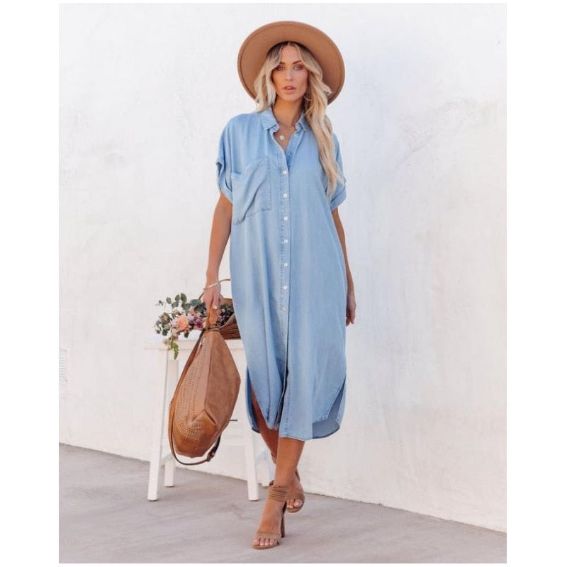 Naëlle - Relaxed Denim Shirt Dress