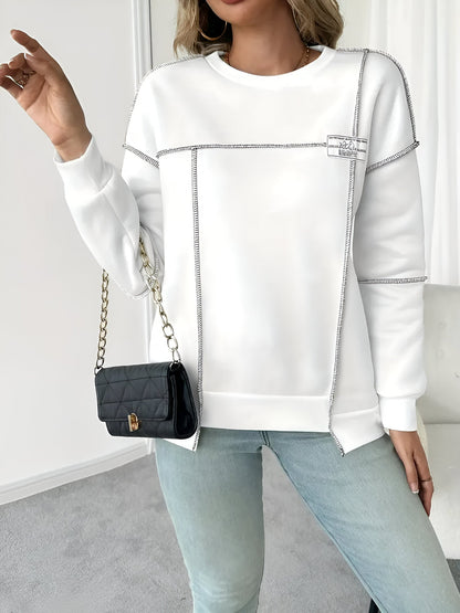 Céline - Asymmetrisch Geribd Sweatshirt met Capuchon