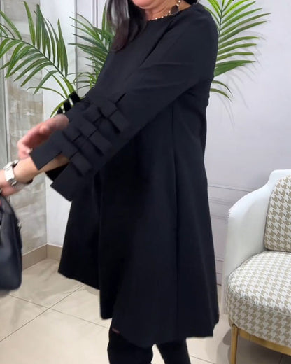 Dames Casual Jurk met Lange Mouwen – Basic, Voor Dagelijks Gebruik