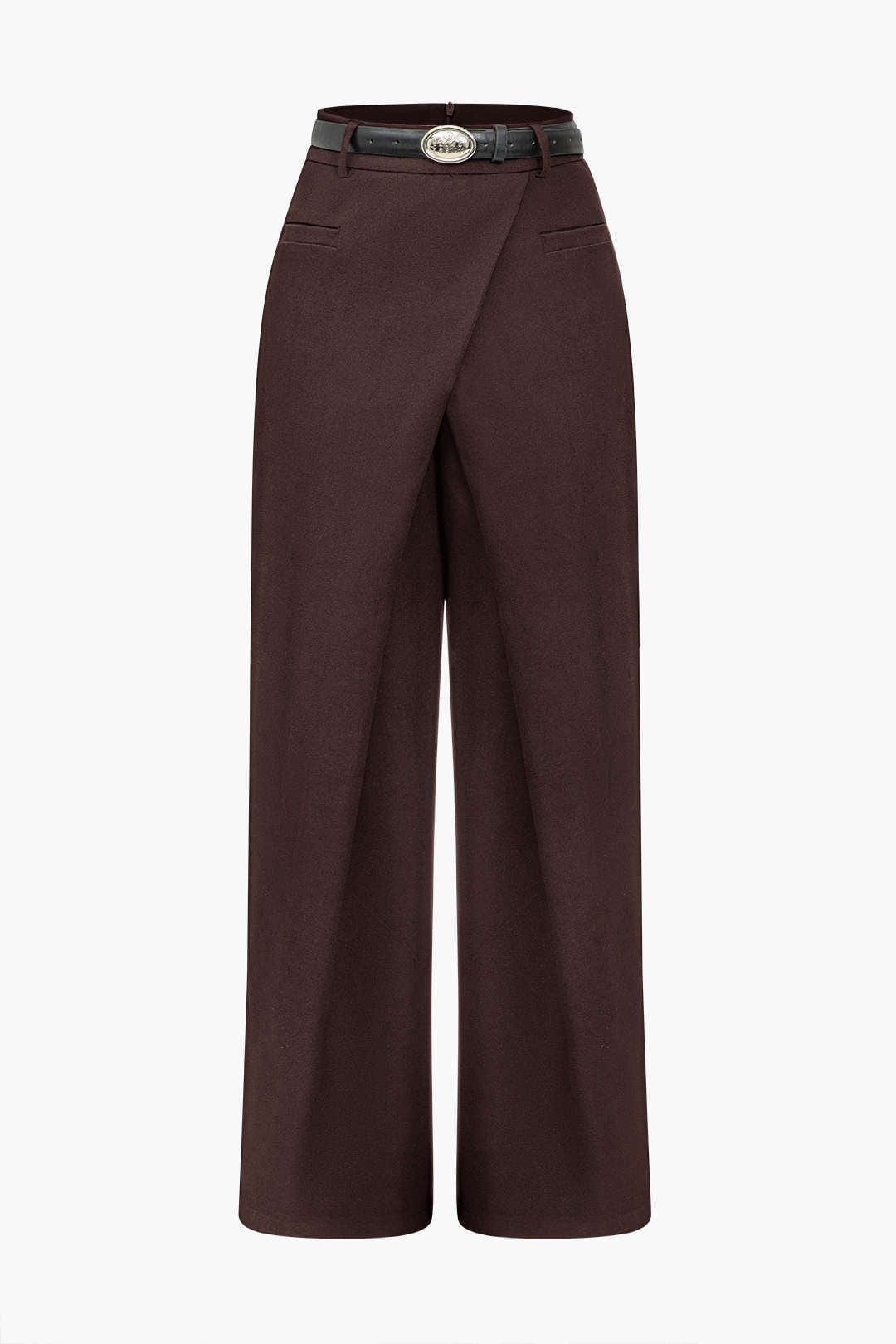 Elena | Elegante Hoge Taille Broek met Wikkeldetail