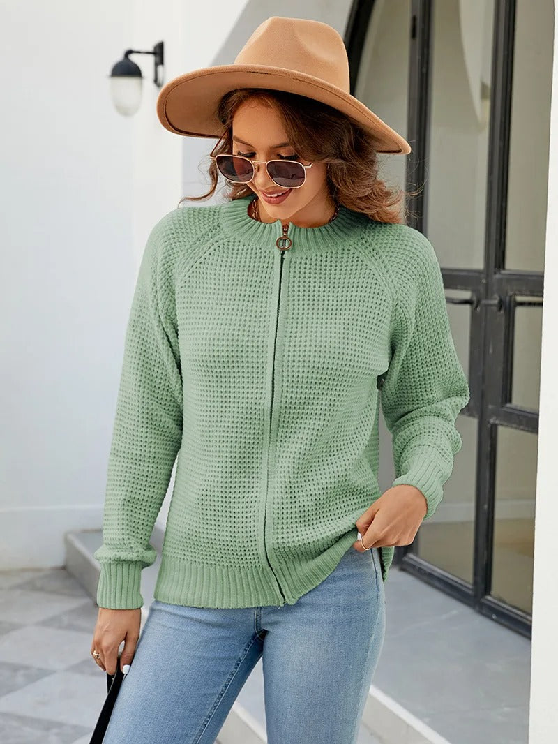 Lotte - Stijlvol Gebreid Vest met Rits