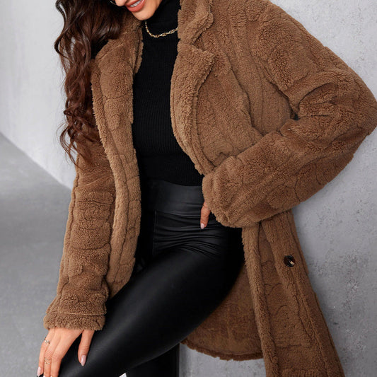 Dames Oversized Fleecejas – Zwart, Warm en Comfortabel voor Casual en Herfstgebruik