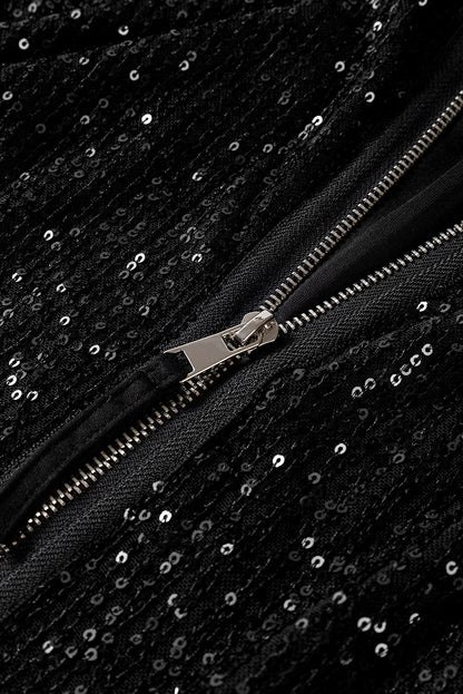 Eline - Zwarte Paillettenjacke