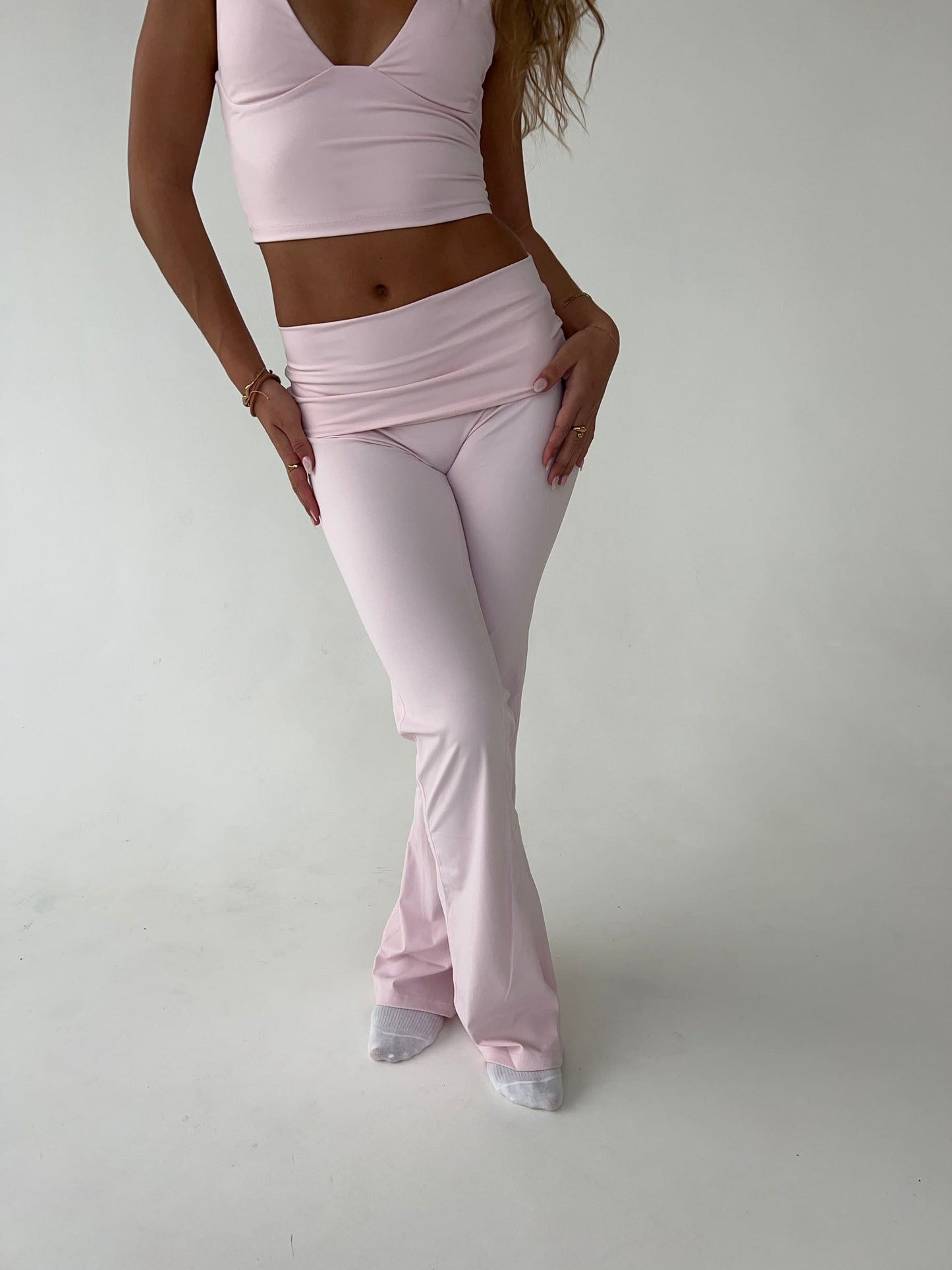 Kyleen | Roze Flared Legging
