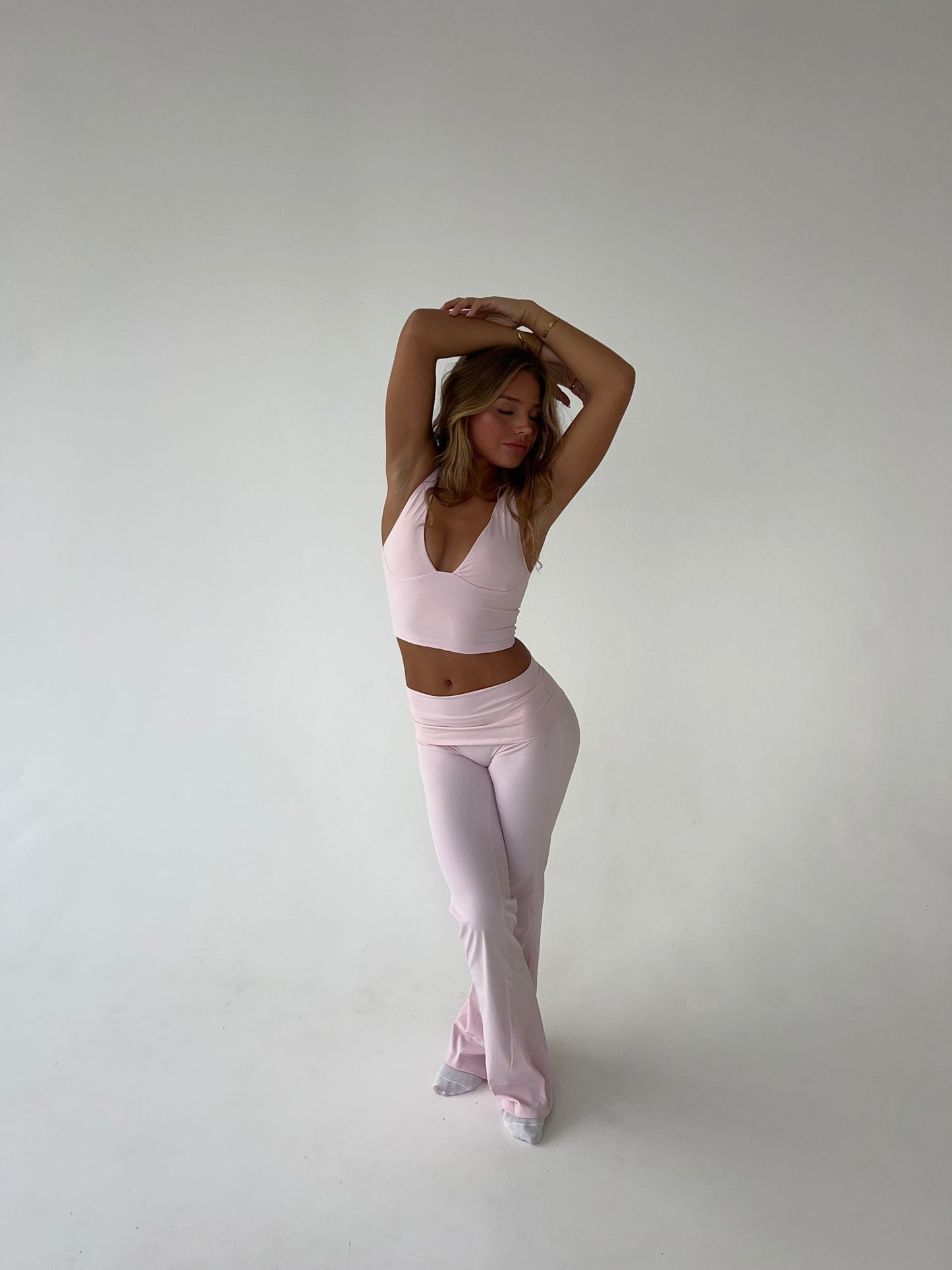 Kyleen | Roze Flared Legging