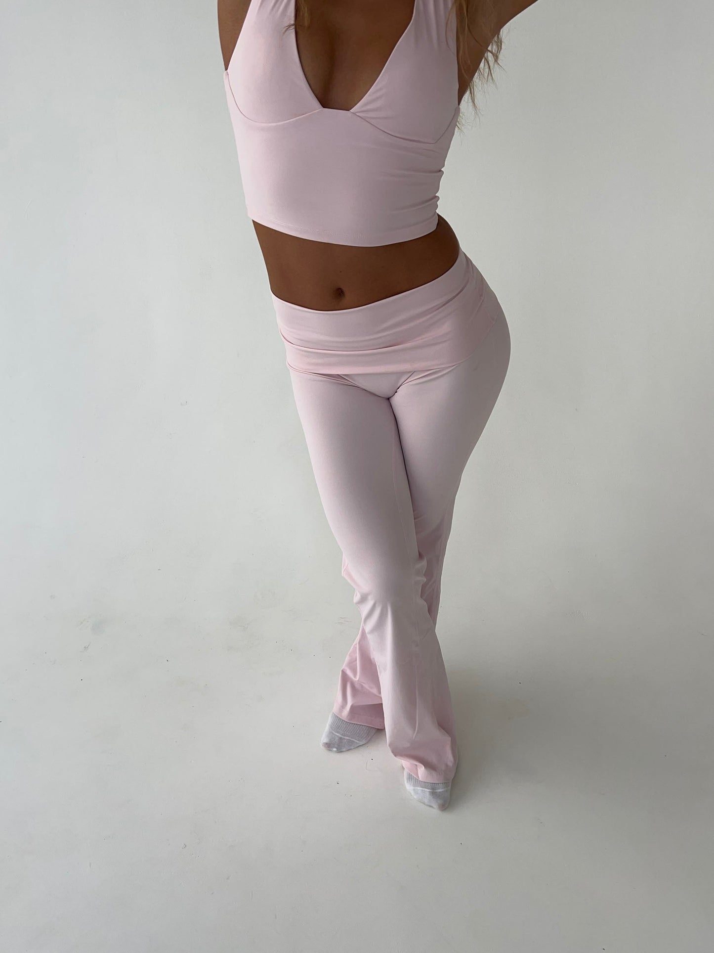Kyleen | Roze Flared Legging