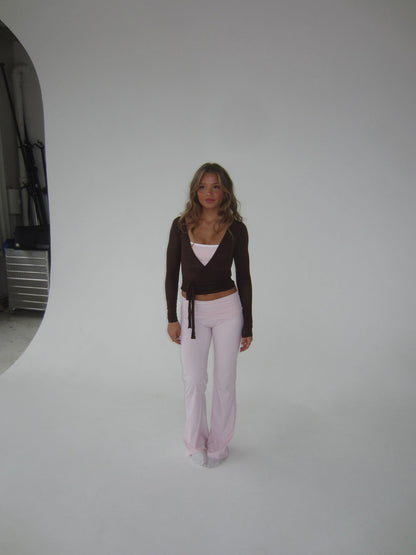 Kyleen | Roze Flared Legging