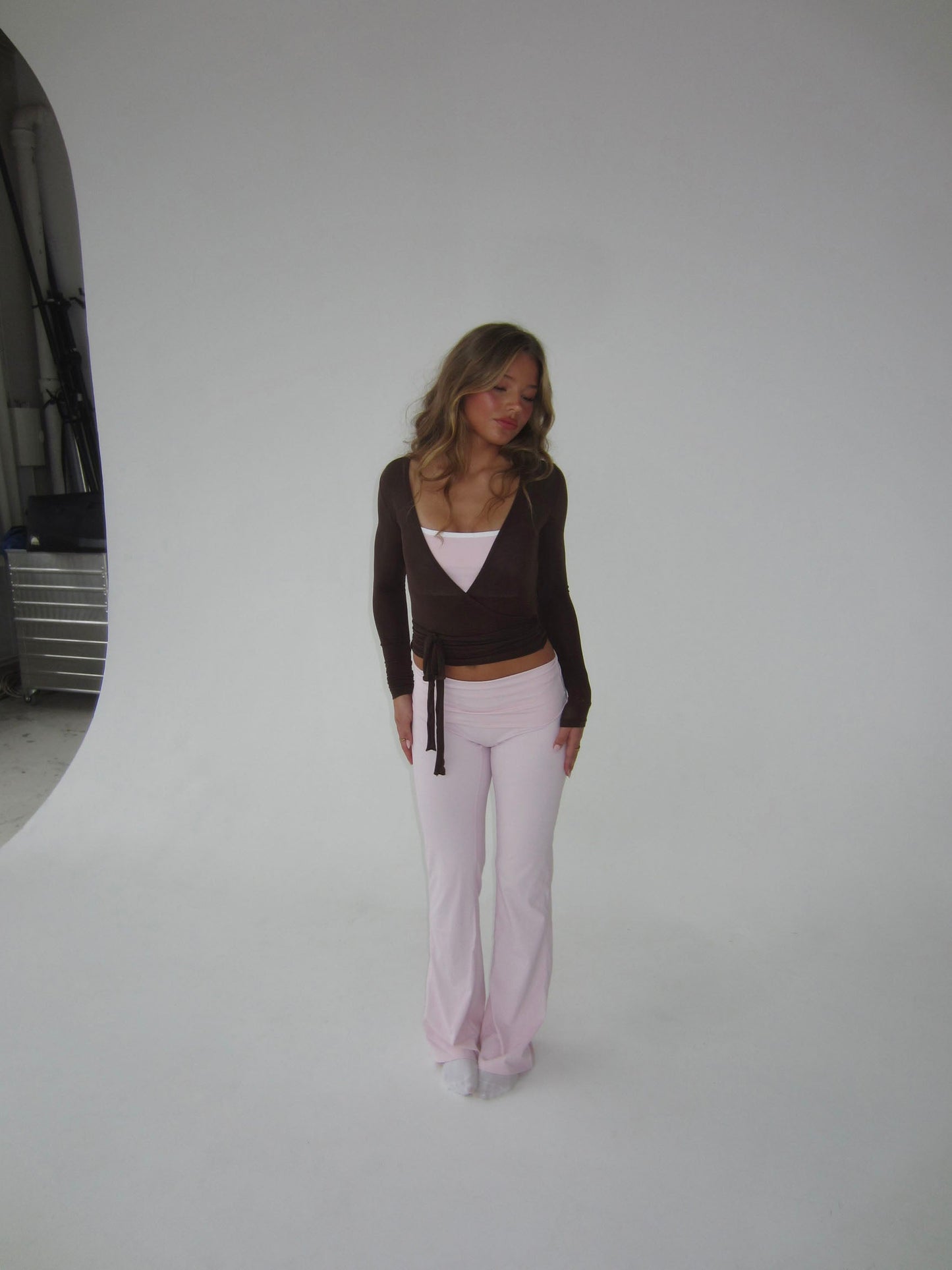 Kyleen | Roze Flared Legging