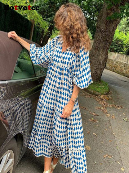 Milena - Retro Print Jurk