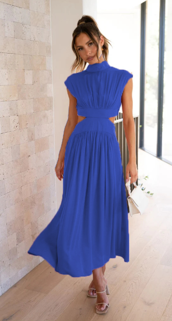 Livia - Stijlvolle Maxi Jurk met Uitgesneden Taille voor Dames