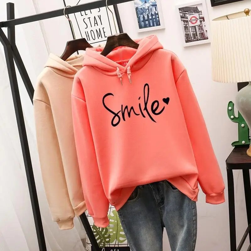 Dames Hoodie met Smiley Print – Met Capuchon, Casual Streetwear