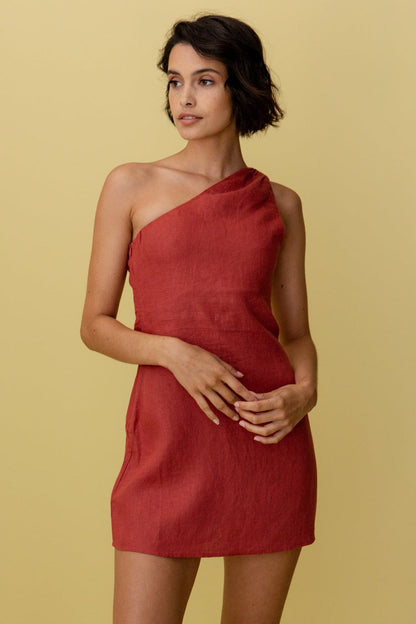 Selina - One-Shoulder Maxi Jurk