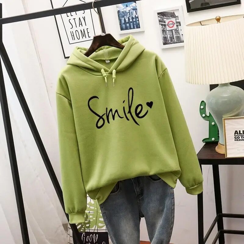 Dames Hoodie met Smiley Print – Met Capuchon, Casual Streetwear