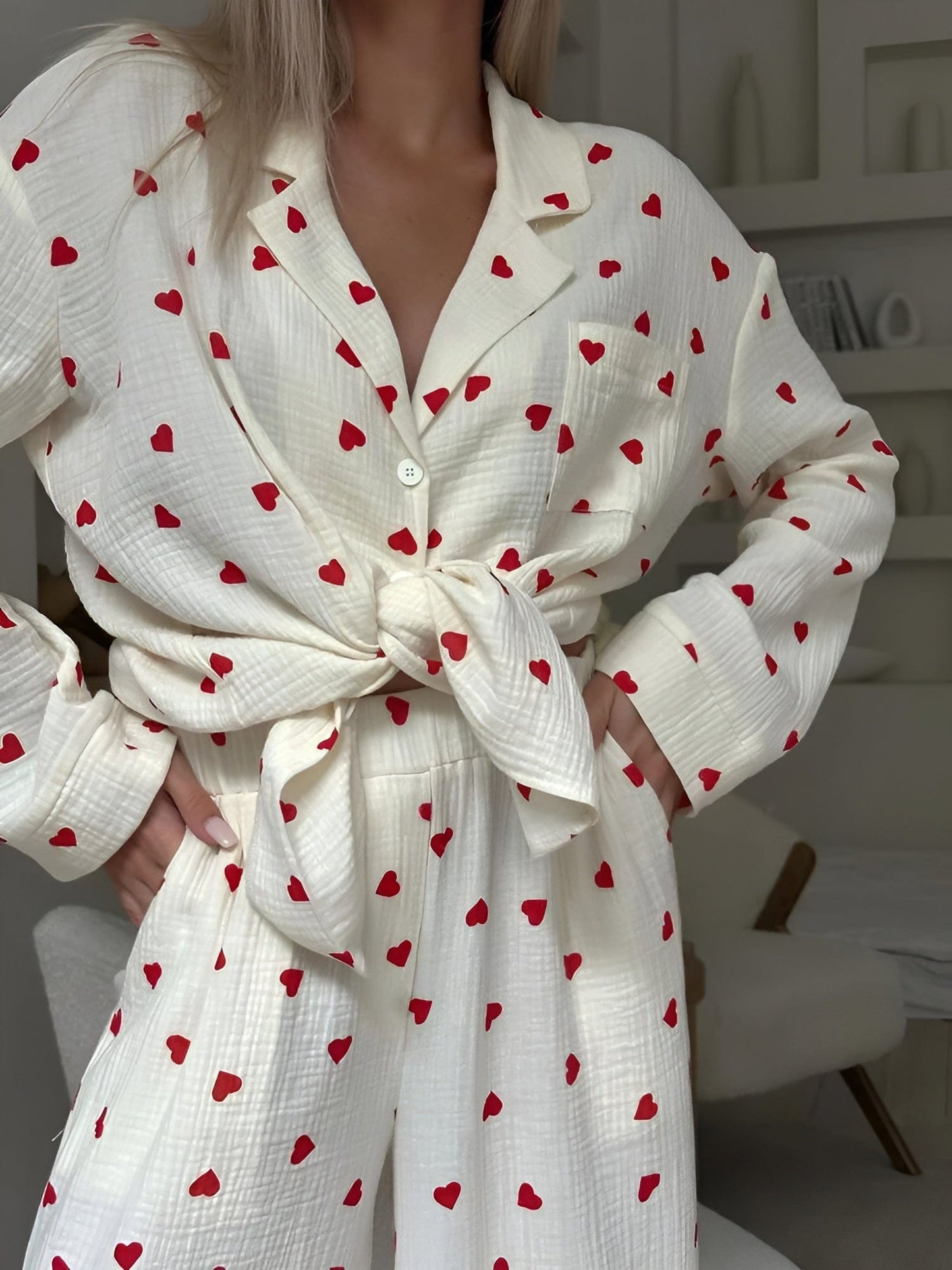 Elara - Het Esthetische Hart-Pyjama-Set