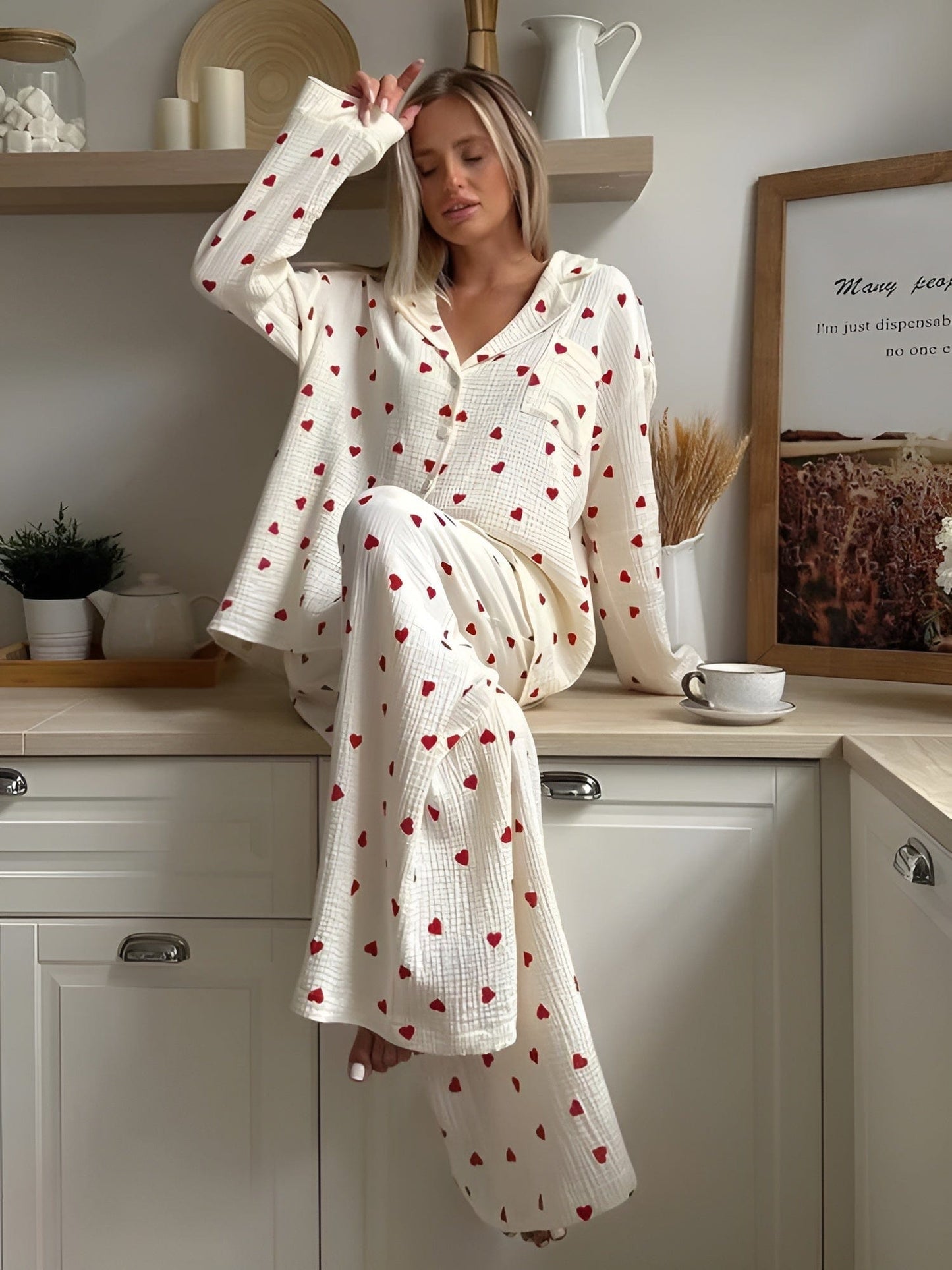 Elara - Het Esthetische Hart-Pyjama-Set