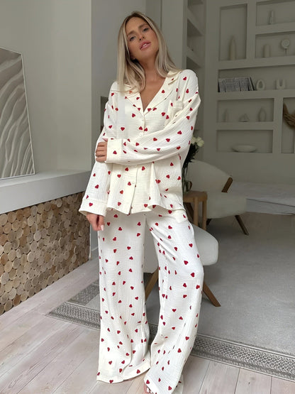 Elara - Het Esthetische Hart-Pyjama-Set