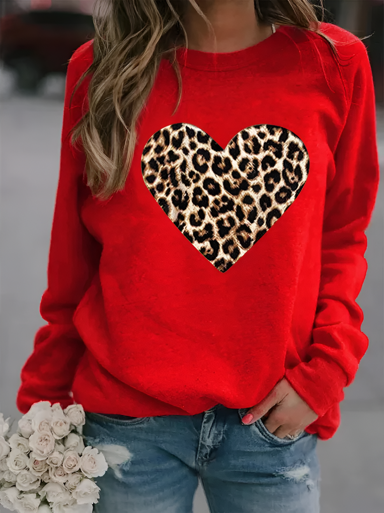 Coralie - Sweatshirt met Dierenprint