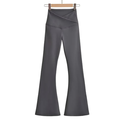 Trendy Comfortabele Vrouwen Flared Broek met Hoge Taille