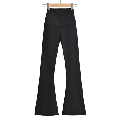 Trendy Comfortabele Vrouwen Flared Broek met Hoge Taille