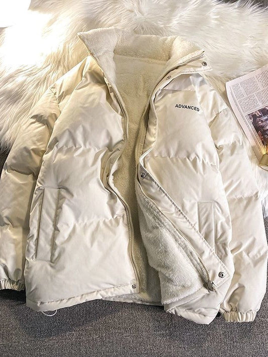 Dames Vintage Korte Gevoerde Jas – Effen, Opstaande Kraag met Rits, Tussenjas voor Herfst